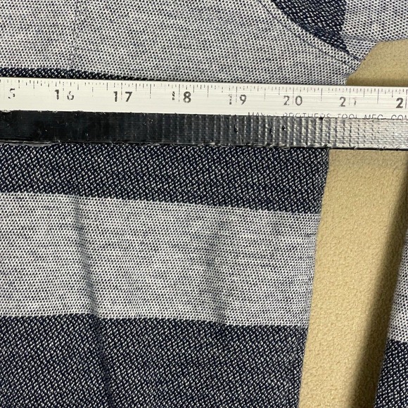 RIP CURL Long Sleeve Hoodie Sweatshirt Mens M Blue Striped‎ Pouch Pocket Relaxed - Picture 7 of 11